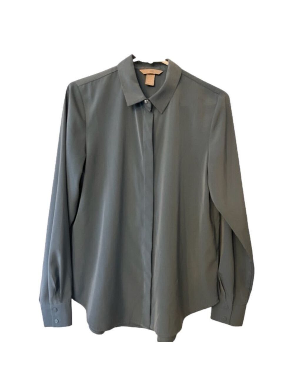 EUC ladies H&M long sleeve lightweight polyester blouse size 4 small